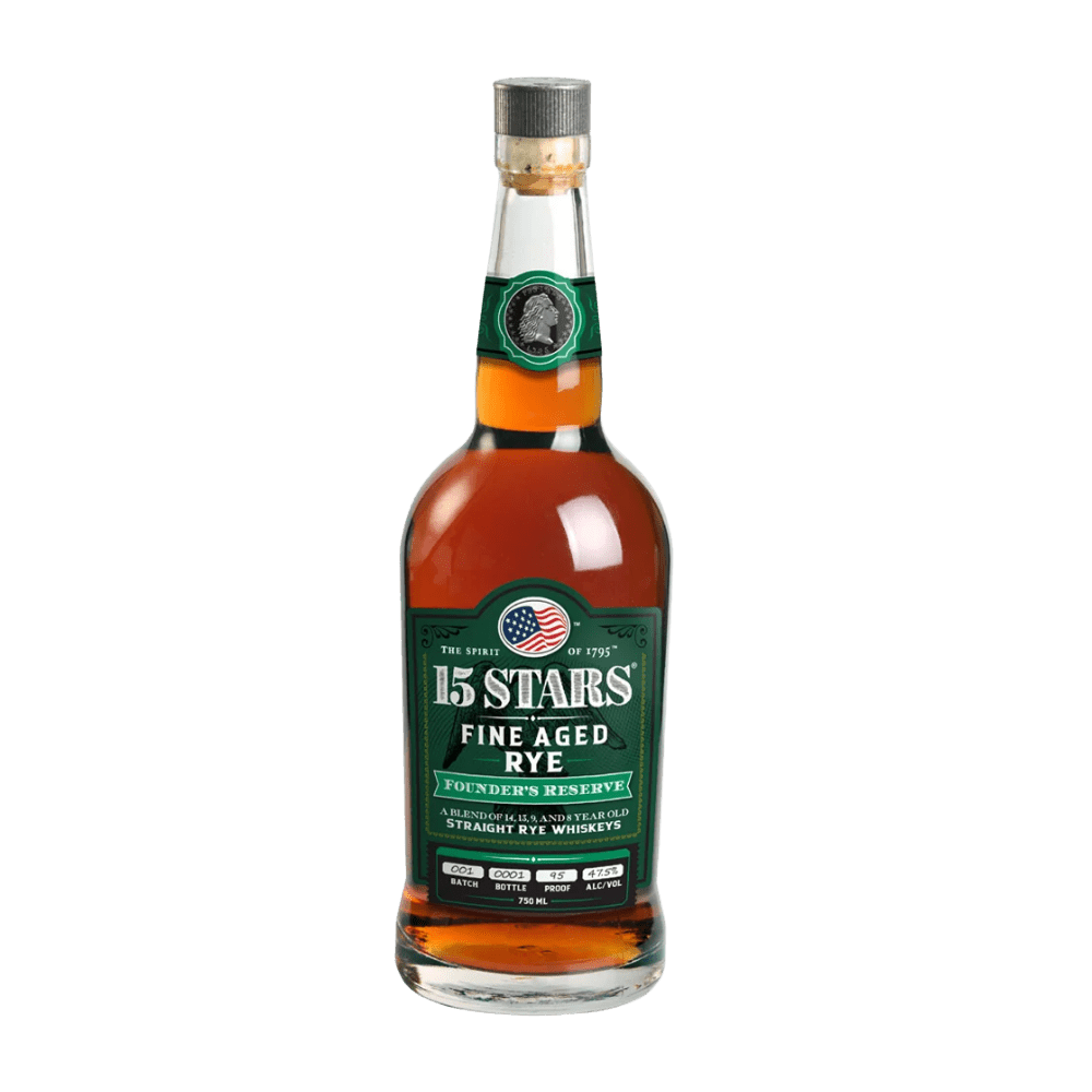 15 Stars Founder's Reserve Rye Whiskey - Vintage Wine & Spirits