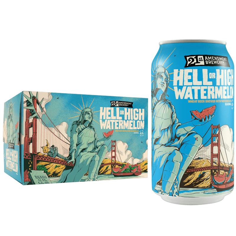 21st Amendment Brewery Hell or High Watermelon Wheat Beer 6-Pack - Vintage Wine & Spirits