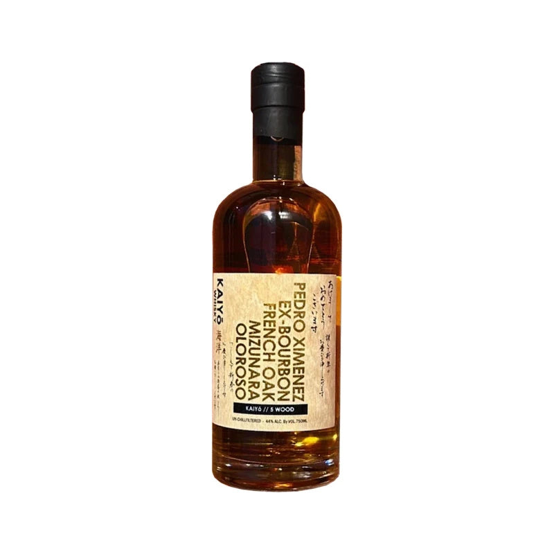 Kaiyo Five Wood Japanese Mizunara Oak Whisky 750mL bottle