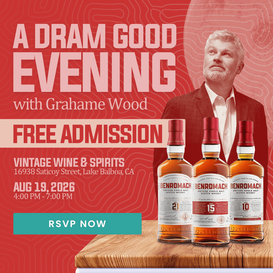 A Dram Good Evening with Grahame Wood - Vintage Wine & Spirits