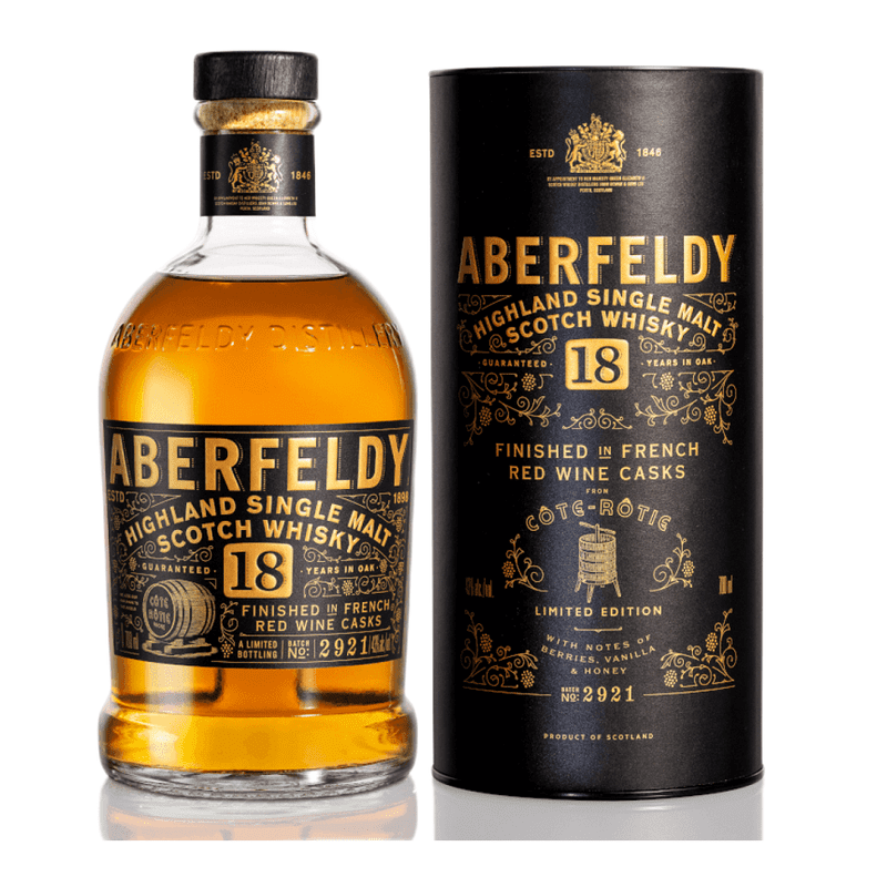 Aberfeldy 18 Year Old 'Côte Rôtie' Red Wine Casks Finish Highland Single Malt Scotch Whisky - Vintage Wine & Spirits