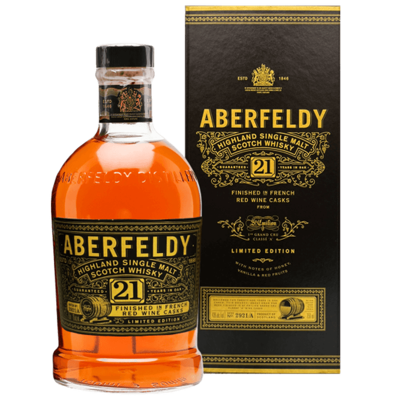 Aberfeldy 21 Year Limited Edition St-Emilion French Wine Cask Finish - Vintage Wine & Spirits