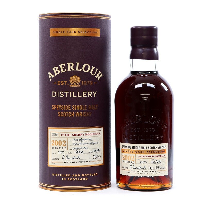 Aberlour 18 Year Old Single Cask First Fill Sherry Butt 2002 Speyside Single Malt Scotch Whisky - Vintage Wine & Spirits