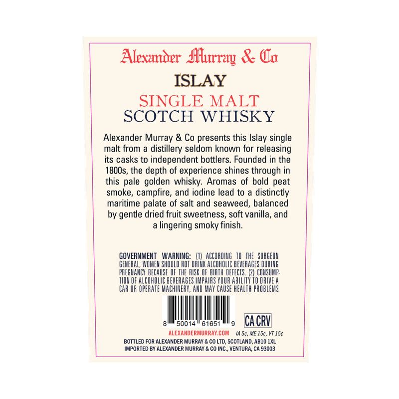 Alexander Murray & Co Islay American Oak Edition Single Malt Scotch Whisky - Vintage Wine & Spirits