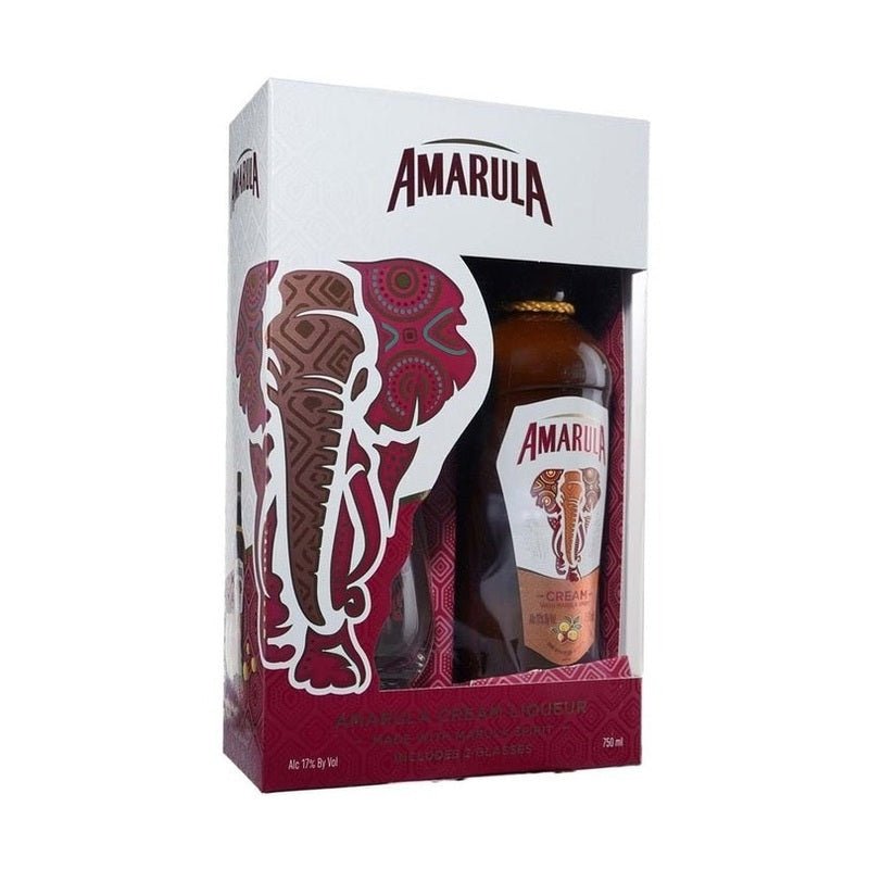 Amarula Cream Liqueur w/ 2 Glasses Gift Pack - Vintage Wine & Spirits