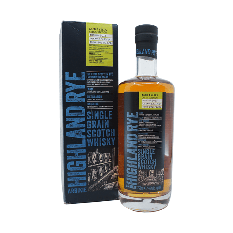 Arbikie Highland Rye 4 Year Old Single Grain Scotch Whisky - Vintage Wine & Spirits