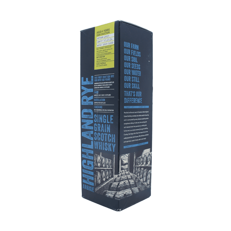 Arbikie Highland Rye 4 Year Old Single Grain Scotch Whisky - Vintage Wine & Spirits