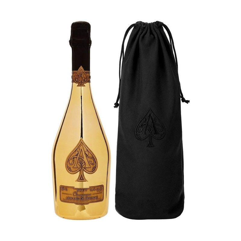 Armand de Brignac Ace of Spades Brut Gold Champagne Velvet Bag - Vintage Wine & Spirits
