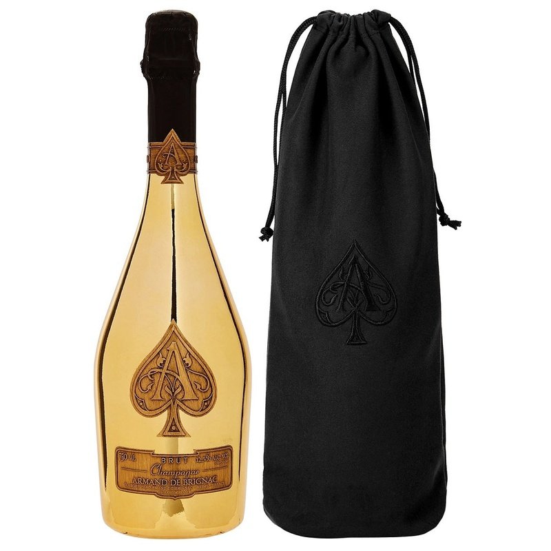 Armand de Brignac Ace of Spades Brut Gold Champagne Velvet Bag - Vintage Wine & Spirits