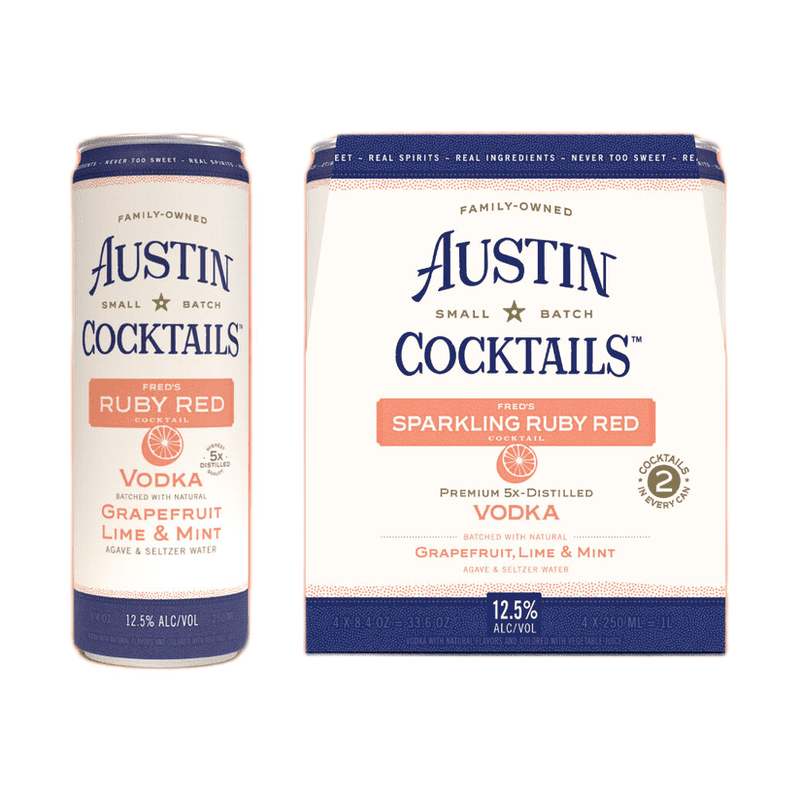 Austin Cocktails Sparkling Fred's Ruby Red Cocktail 4-Pack - Vintage Wine & Spirits