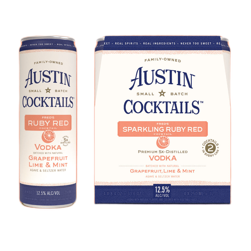 Austin Cocktails Sparkling Fred's Ruby Red Cocktail 4-Pack - Vintage Wine & Spirits