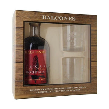 Balcones Texas Pot Still Straight Bourbon Whisky Gift Box w/Rocks Glasses - Vintage Wine & Spirits