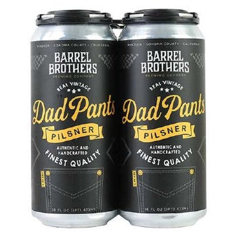 Barrel Brothers Brewing Co. 'Dad Pants' Pilsner Beer 4-Pack - Vintage Wine & Spirits