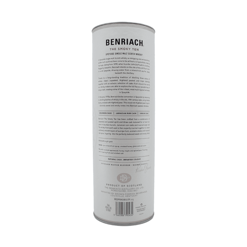 Benriach 10 Year Old 'The Smoky Ten' Speyside Single Malt Scotch Whisky - Vintage Wine & Spirits