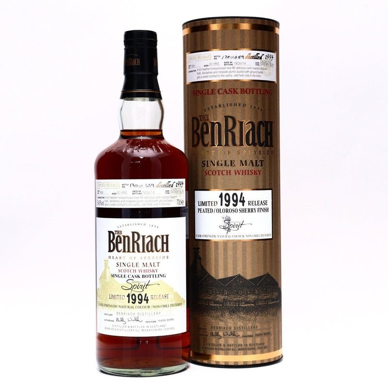 Benriach 1994 20 Year Old Peated Oloroso Single Cask #806 - Vintage Wine & Spirits