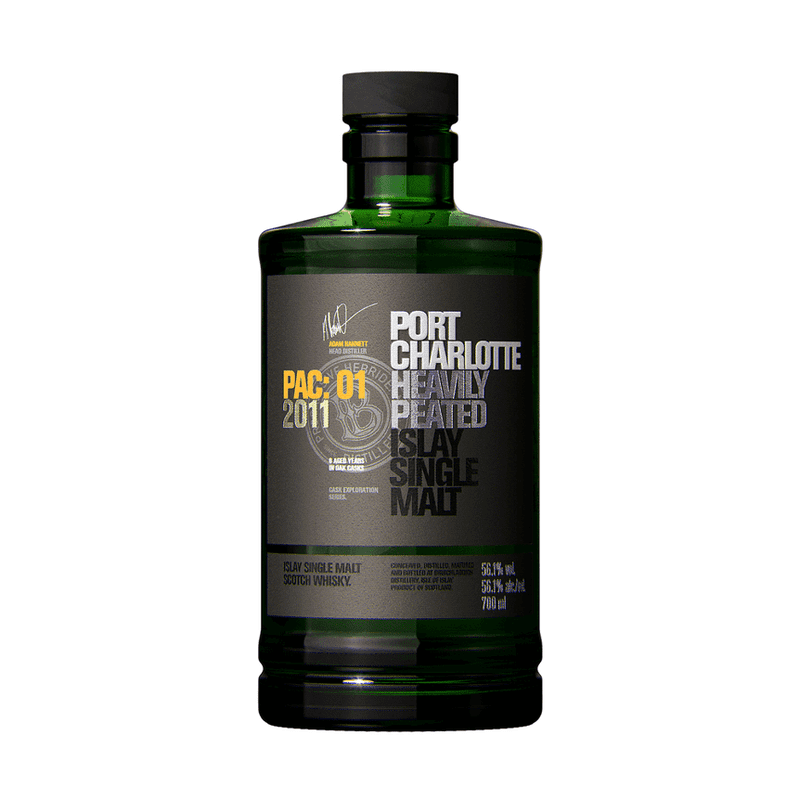 Bruichladdich Port Charlotte PAC:01 2011 Heavily Peated Islay Single Malt Scotch Whisky - Vintage Wine & Spirits