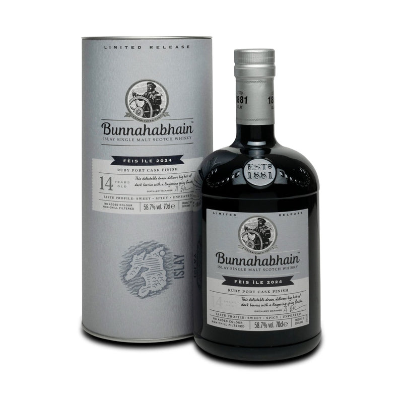 Bunnahabhain Single Malt Scotch Feis Ile 2024 Edition Ruby Port Cask Finish 14 yr 117.4 - Vintage Wine & Spirits
