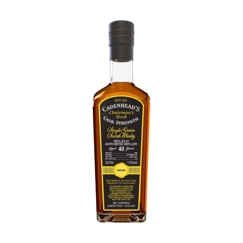 Cadenhead's Chairman's Stock North British 1985 40 Year Old Single Grain Scotch Whisky - Vintage Wine & Spirits
