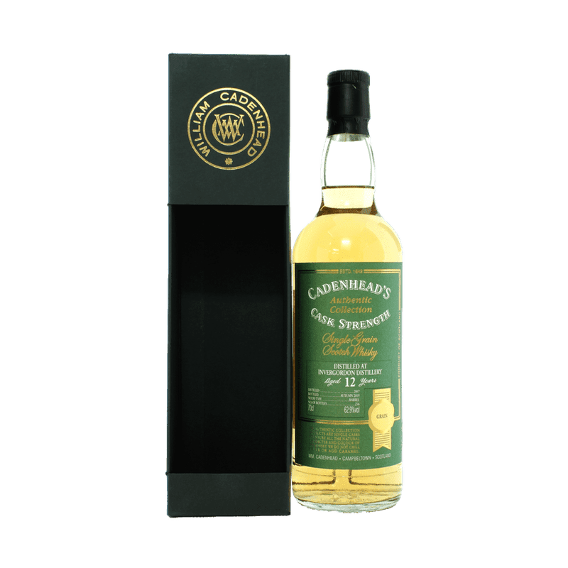 Cadenhead's Invergordon 12 Year Old Cask Strength Single Grain Scotch Whisky - Vintage Wine & Spirits