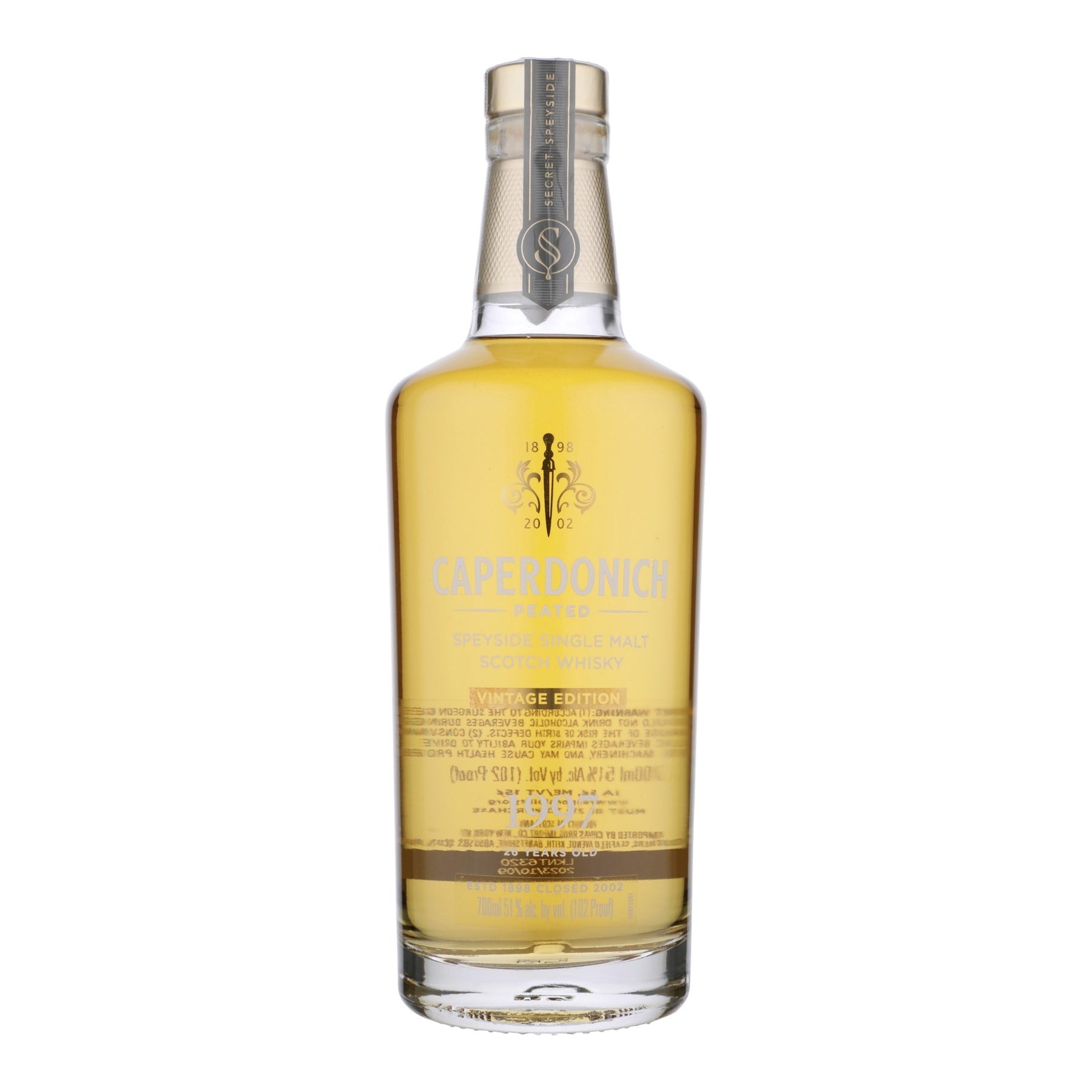 Caperdonich Peated 26 Year Old Secret Speyside Single Malt Scotch Whisky 700ml - Vintage Wine & Spirits
