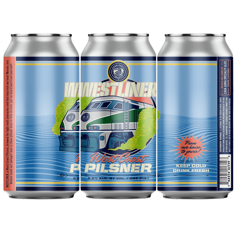 Casa Agria 'Westliner' West Coast Pilsner Beer 4-Pack - Vintage Wine & Spirits