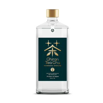 Chiran Tea Chu Honkaku Shochu 750ml bottle on white