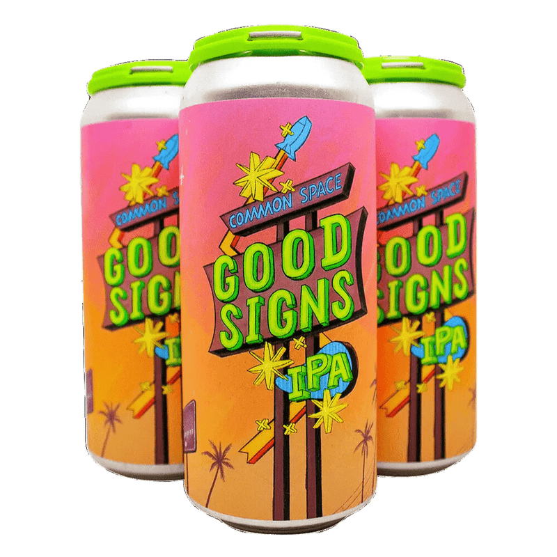 Common Space 'Good Signs' West Coast IPA Beer 4-pack Cans - Vintage Wine & Spirits