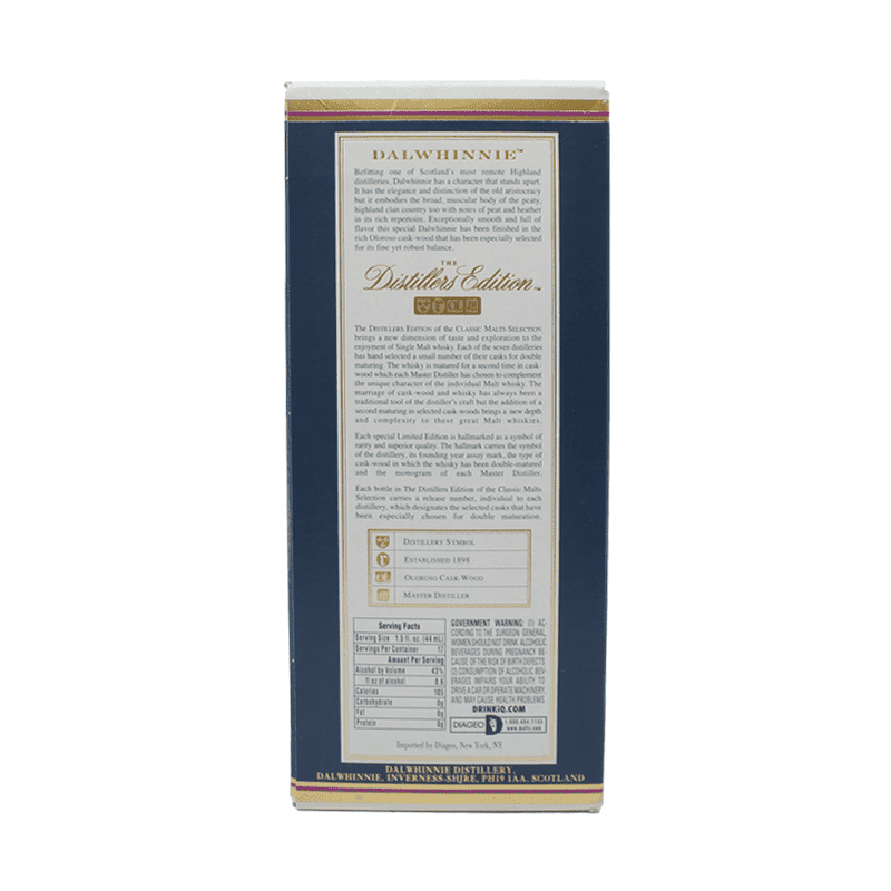 Dalwhinnie Distillers Edition 2021 Double Matured Highland Single Malt Scotch Whisky - Vintage Wine & Spirits
