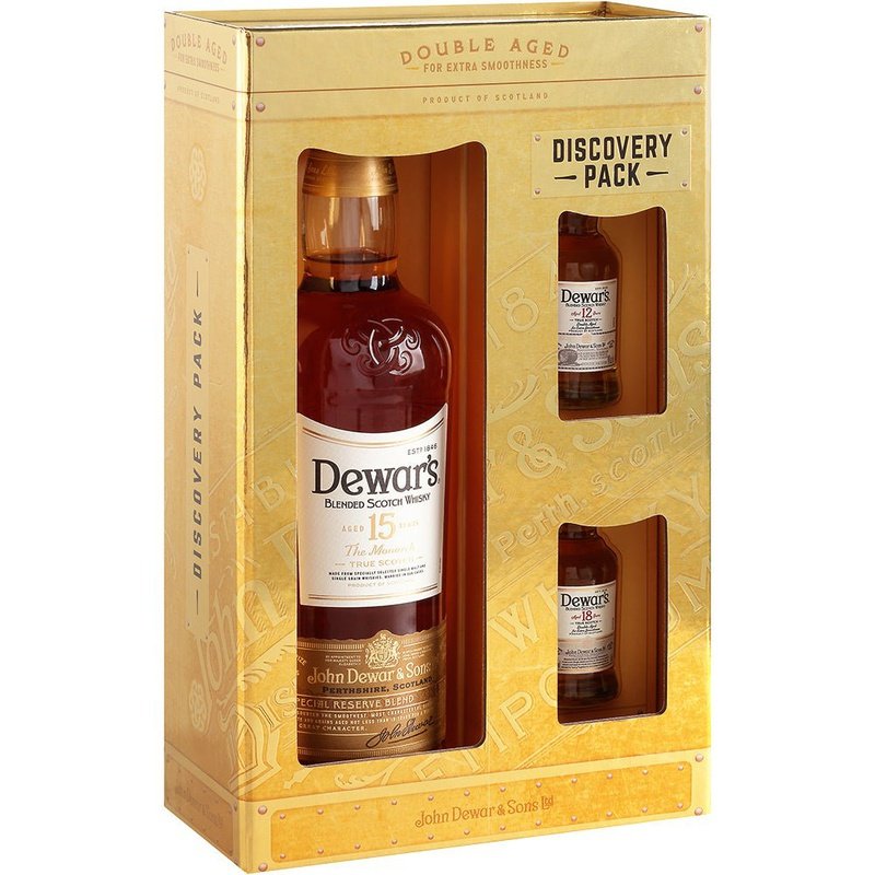 Dewar's 'Discovery Pack' 15yr Special Reserve + 12yr 50ml + 18yr 50ml Gift Set - Vintage Wine & Spirits