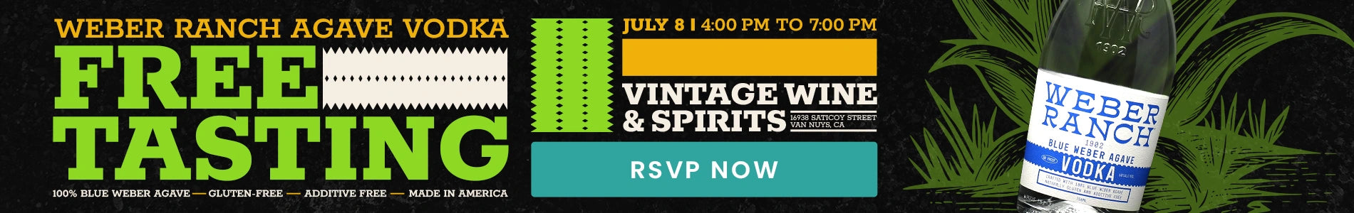 Discover Agave Vodka Free Weber Ranch Tasting Experience