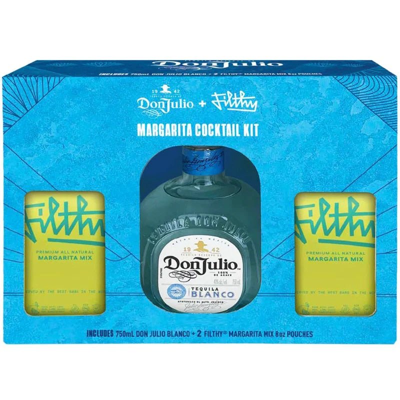 Don Julio Blanco Tequila + 2 Filthy Margarita Mix Gift Set Pack - Vintage Wine & Spirits