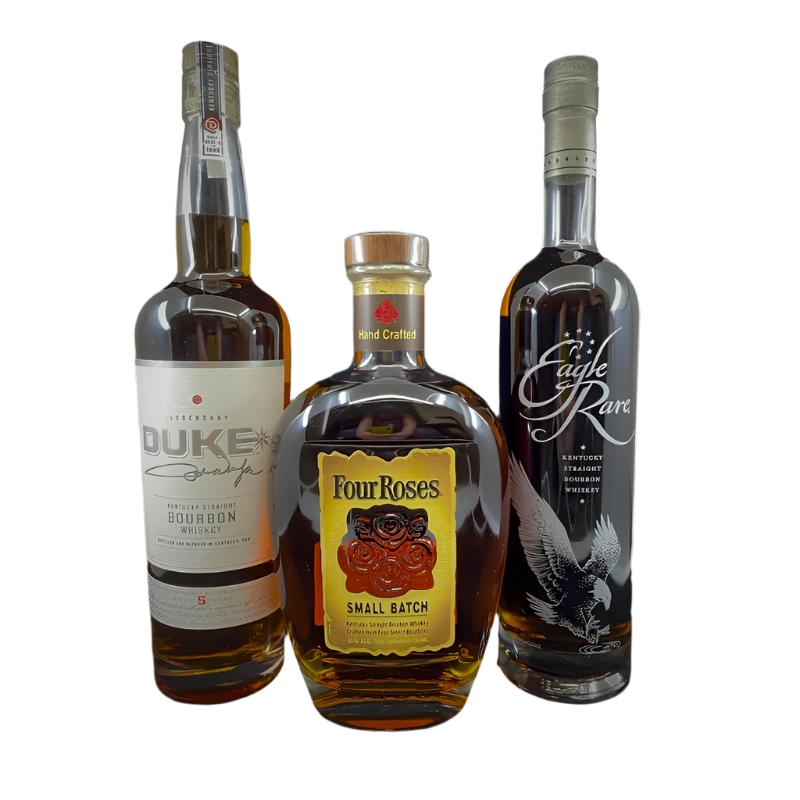 Eagle Rare, Four Roses, and Duke Bourbon Bundle - Vintage Wine & Spirits