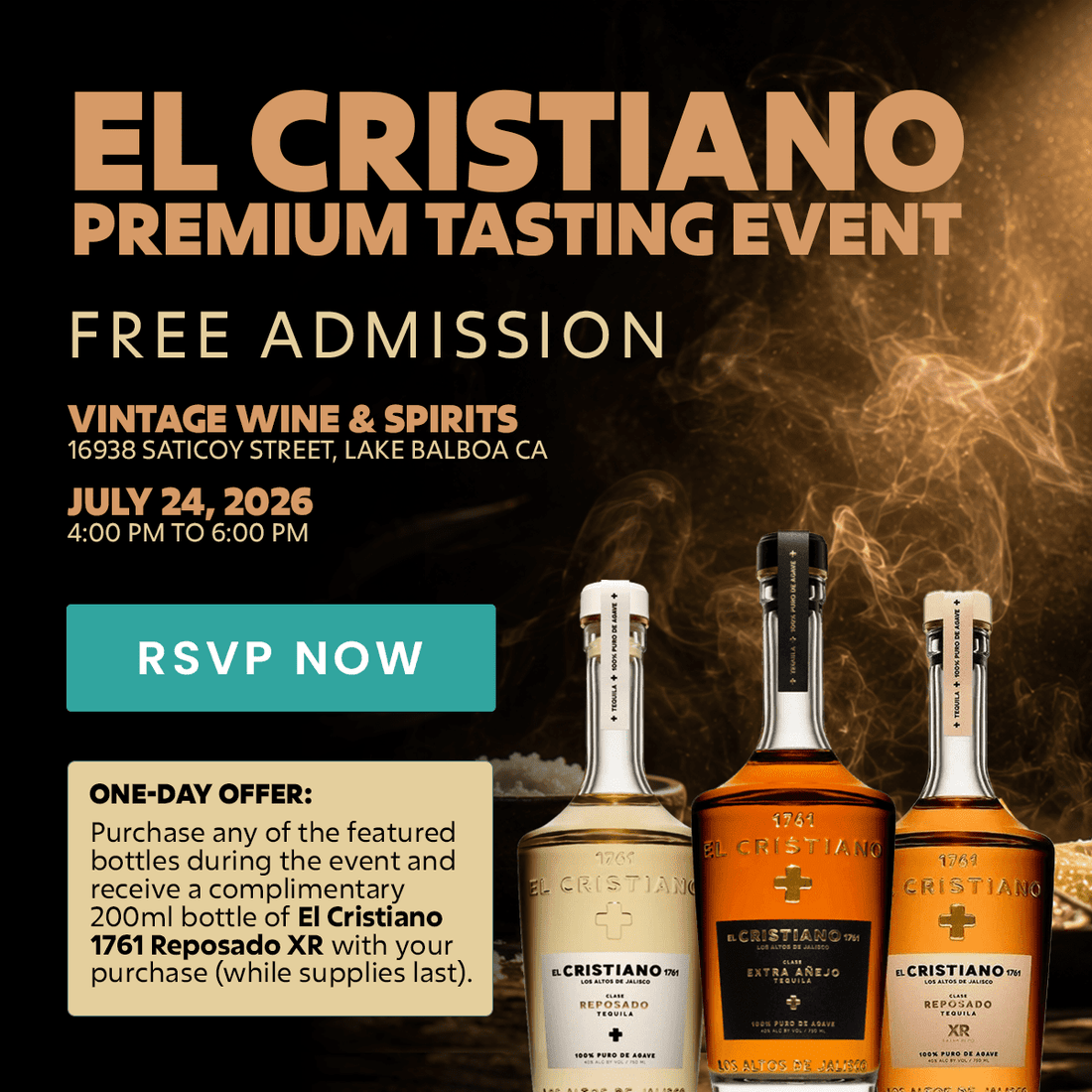 El Cristiano Premium Tasting Event - Vintage Wine & Spirits