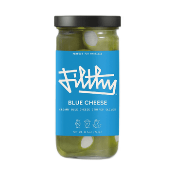Filthy Blue Cheese Olives Cocktail Garnish 8.5oz - Vintage Wine & Spirits