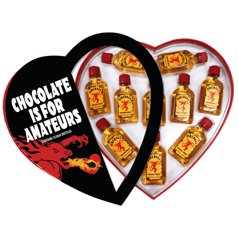 Fireball Cinnamon Whisky Anti-Valentine’s Day 10-Pack 50ml - Vintage Wine & Spirits