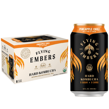 Flying Embers Pineapple Chili Hard Kombucha 6-Pack - Vintage Wine & Spirits