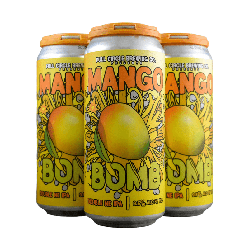 Full Circle Brewing Co. Mango Bomb Double NE IPA Beer 4-Pack - Vintage Wine & Spirits
