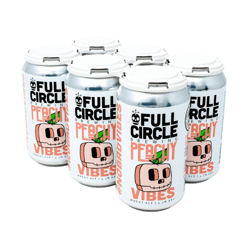 Full Circle Brewing Co. 'Peachy Vibes' Wheat Ale Beer 6-Pack - Vintage Wine & Spirits