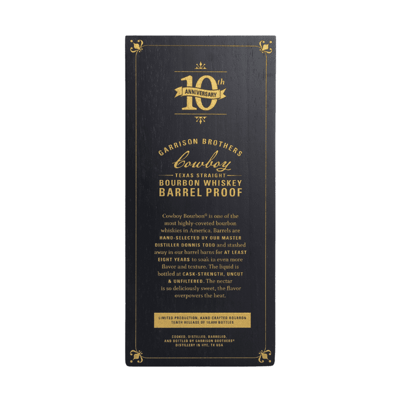 Garrison Brother's 2024 Cowboy Bourbon 10th Anniversary - Vintage Wine & Spirits