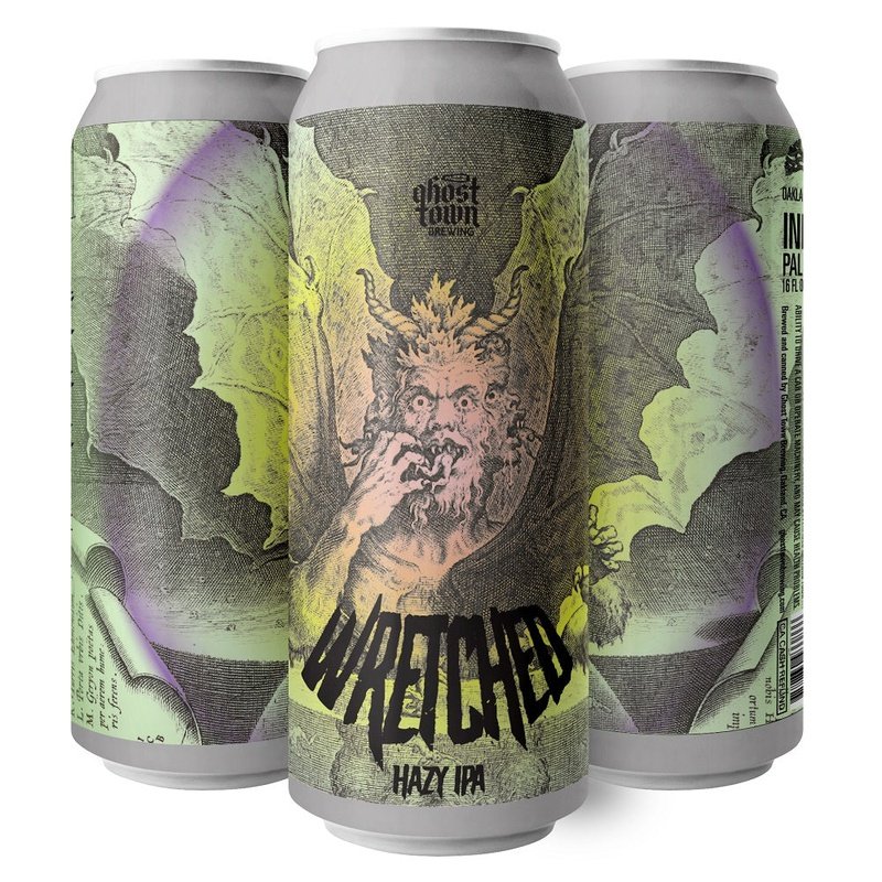 Ghost Town Brewing 'Wretched' Hazy IPA Beer 4-Pack - Vintage Wine & Spirits