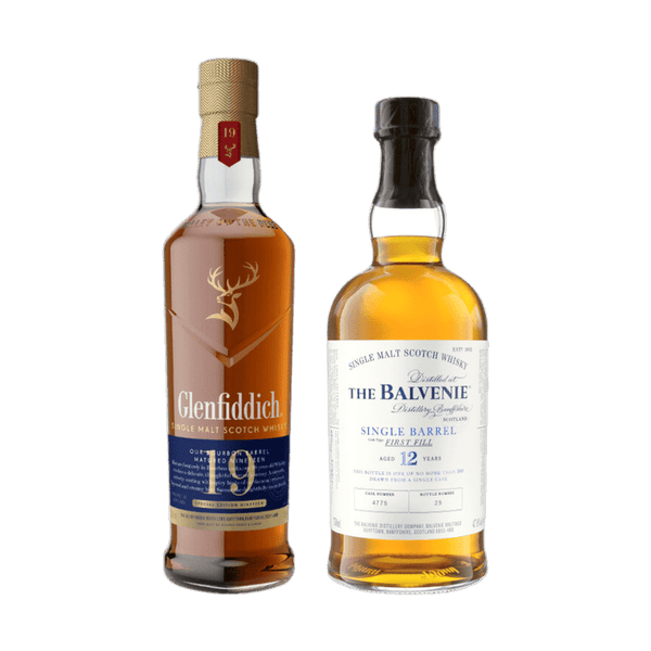 Glenfiddich 19 & Balvenie 12 Single Barrel Combo – Vintage Wine