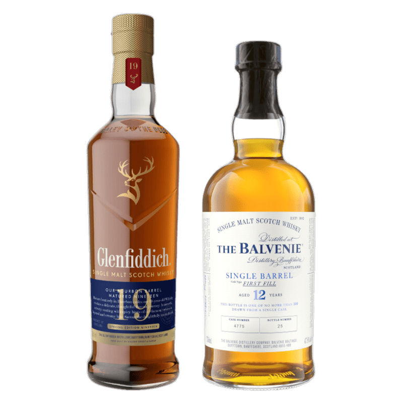 Glenfiddich 19 & Balvenie 12 Single Barrel Combo - Vintage Wine & Spirits