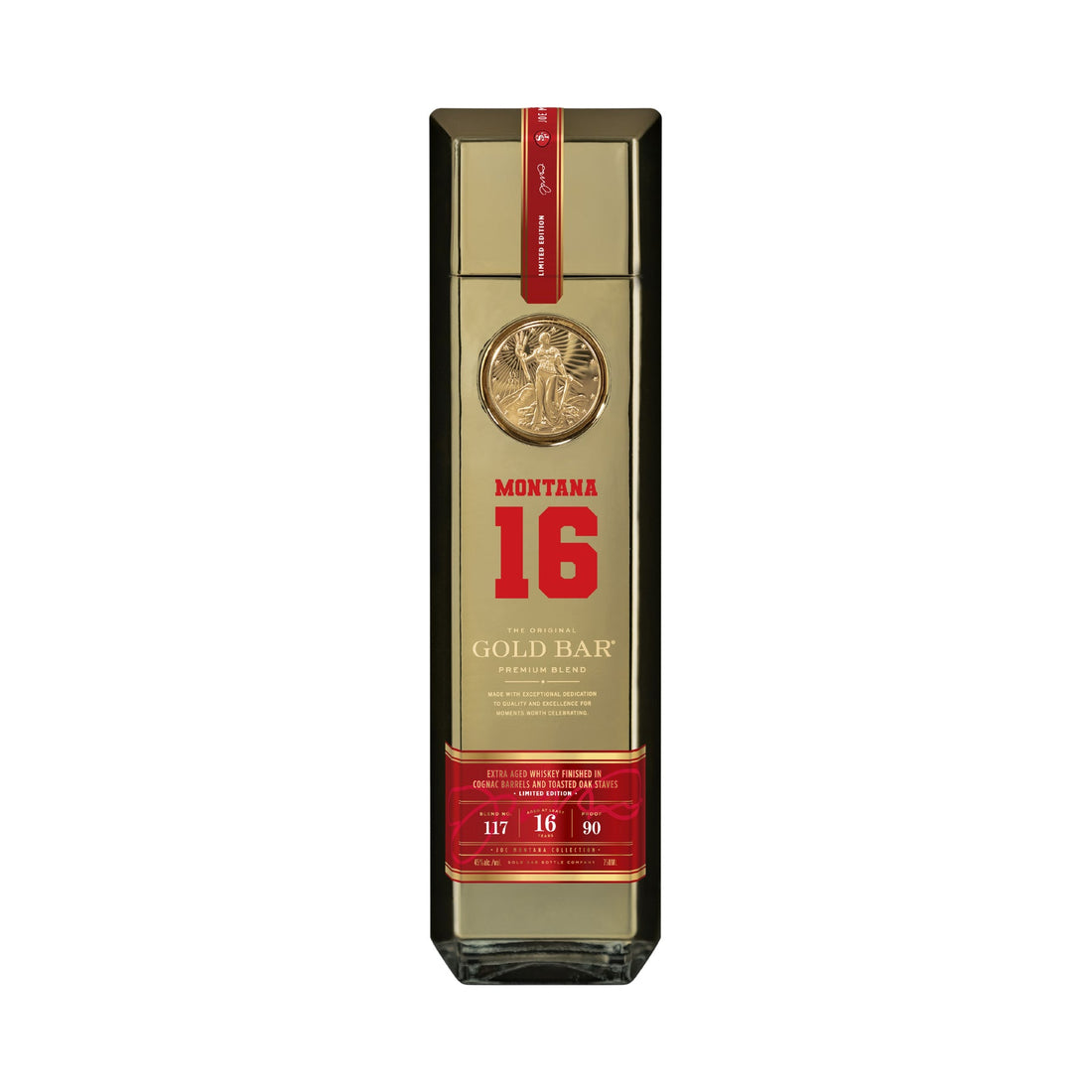 Gold Bar Whiskey Blend 117 Joe Montana Collection 16 Year Old