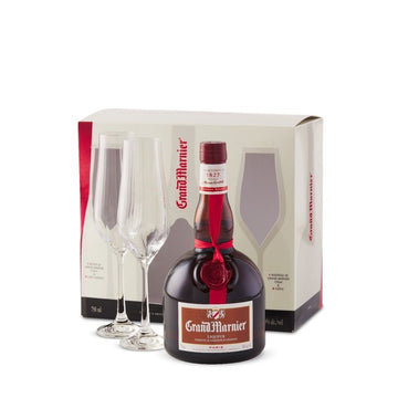 Grand Marnier Cordon Rouge Gift Set With 2 flutes - Vintage Wine & Spirits