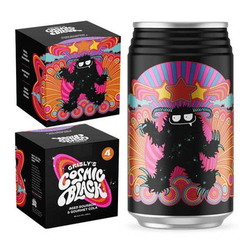 Grisly's Cosmic Black Aged Bourbon & Gourmet Cola 4-Pack - Vintage Wine & Spirits