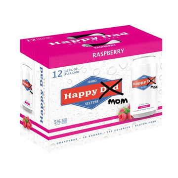 Happy Dad Hard Seltzer 'Happy Mom' Raspberry 12-Pack - Vintage Wine & Spirits