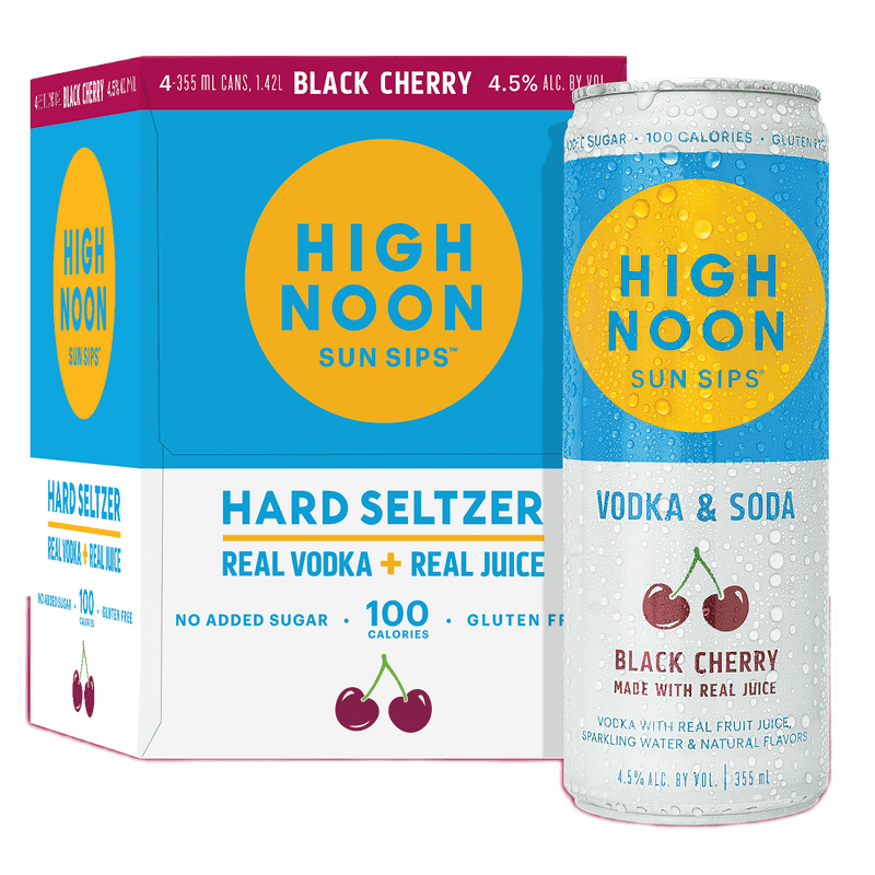 High Noon Black Cherry Hard Seltzer 4-Pack - Vintage Wine & Spirits