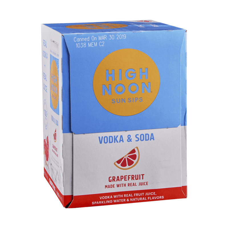 High Noon Grapefruit Vodka Soda 4-Pack - Vintage Wine & Spirits