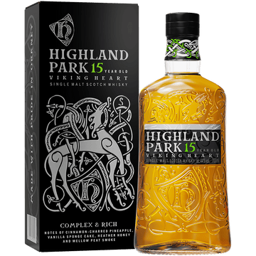 Highland Park 15 Year Old Viking Heart Single Malt Scotch Whisky Glass Bottle - Vintage Wine & Spirits