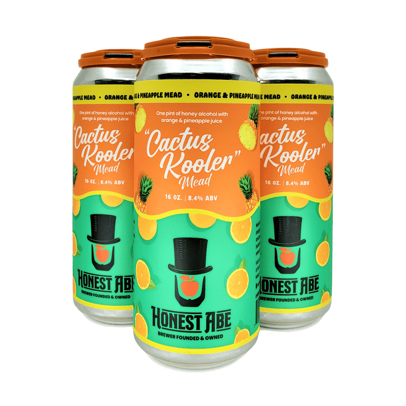 Honest Abe 'Cactus Kooler' Orange & Pineapple Mead 4-Pack - Vintage Wine & Spirits